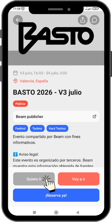 Captura Basto marcar interés con dedito